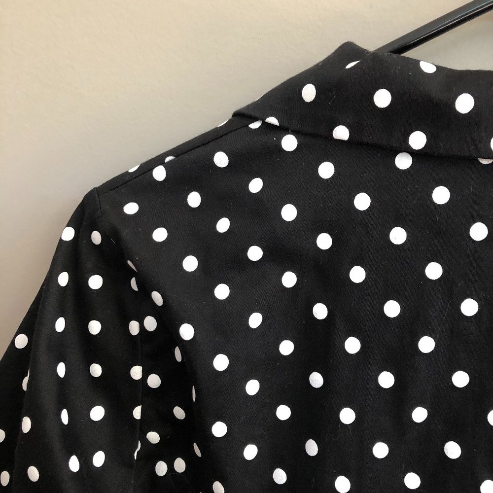 Pendleton Polka Dot Button Down Blouse Shirt Blac… - image 4